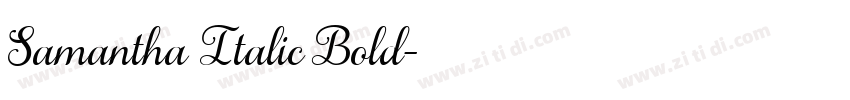 Samantha Italic Bold字体转换